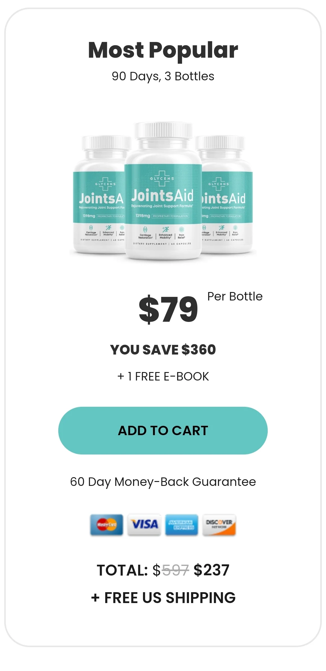 JointsAid™ 3 bottles pricing